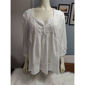 JP and Maddie Sundance Sheer Lined Bodice Boho Blouse